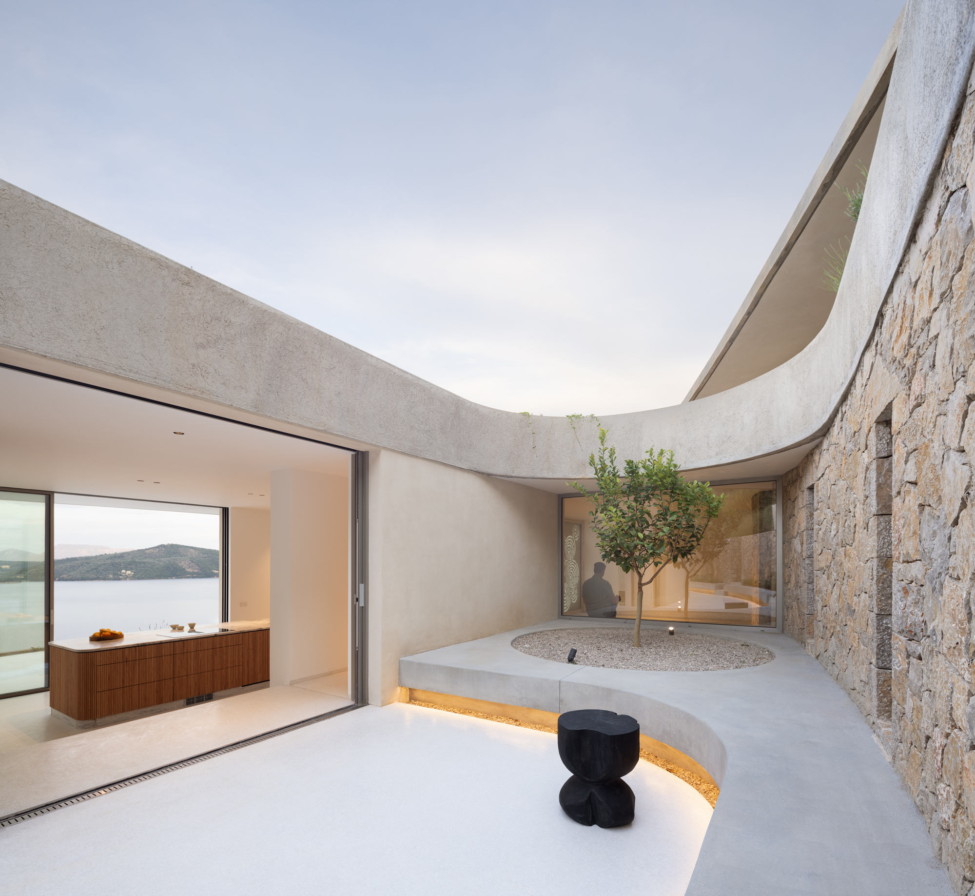THYTA House exterior architecture by LASSA Architects, photography by NAARO, Lefkada Greece