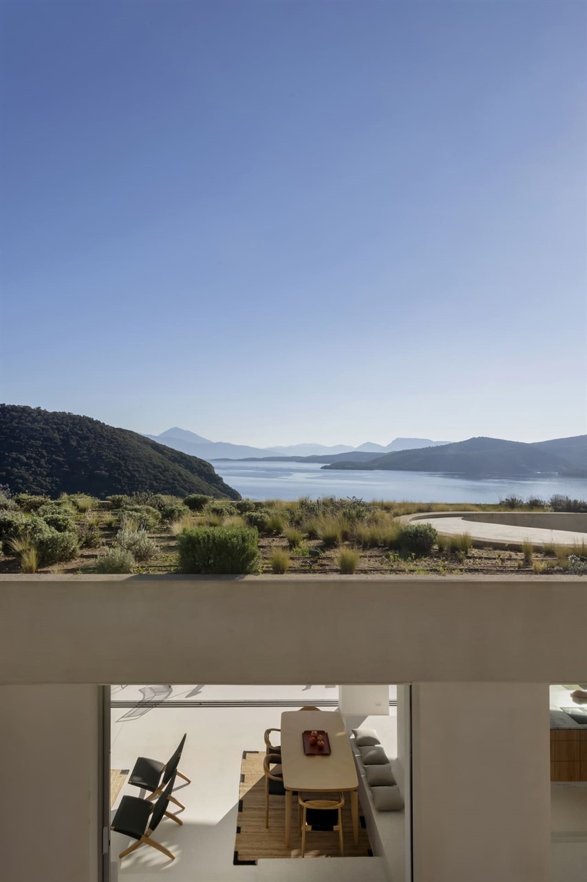 Thyta House terrace olive trees Lefkada