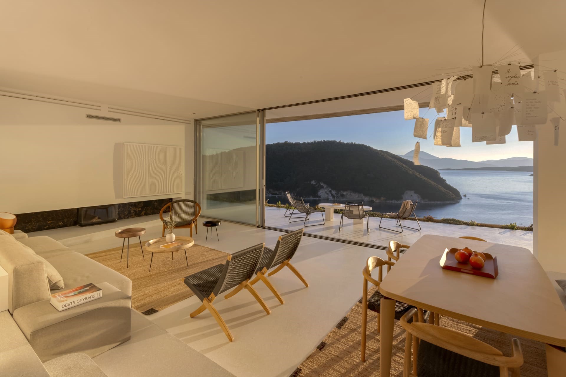 Thyta House living room open pavilion Lefkada