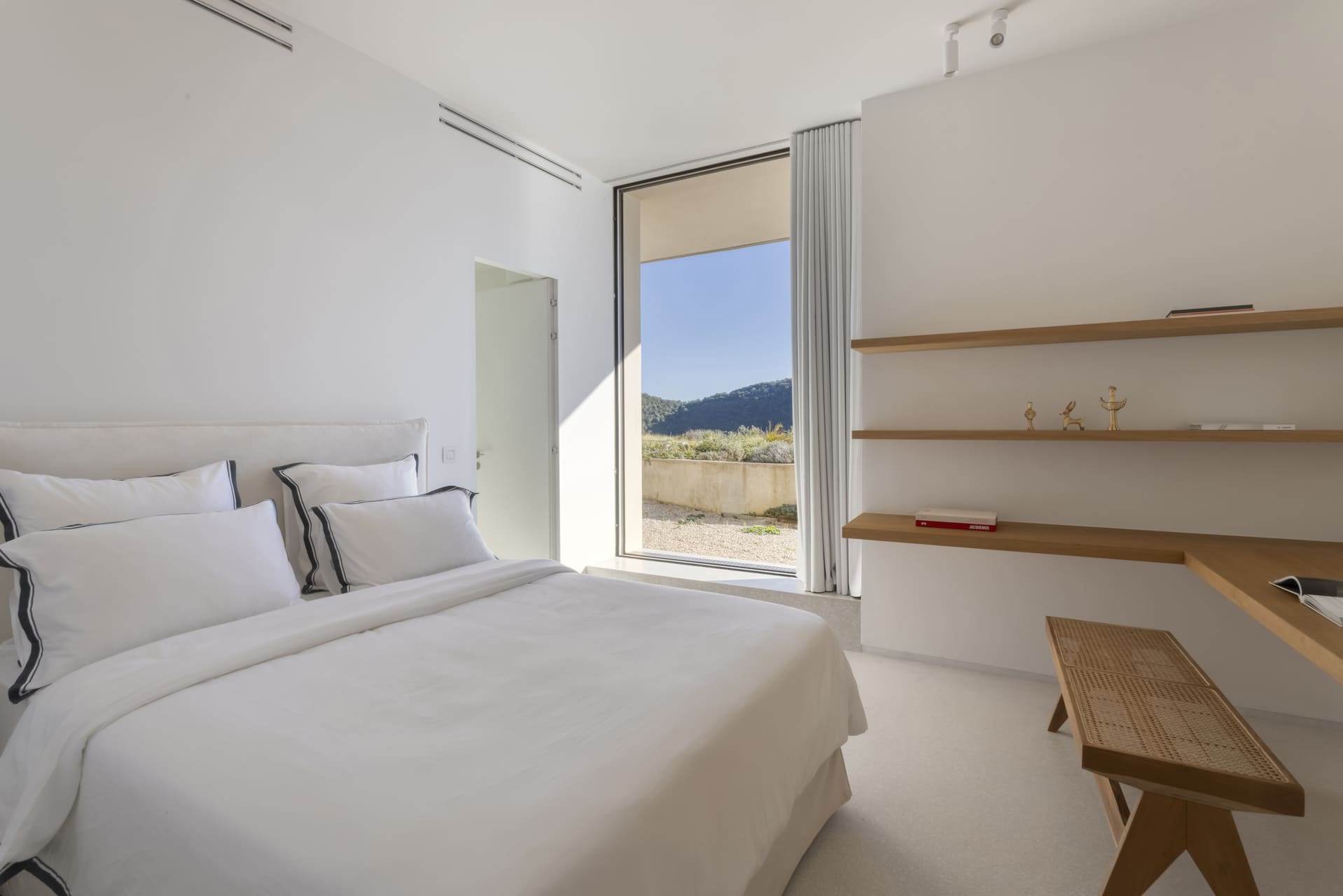 Thyta House bedroom two with sea views, first floor, Lefkada